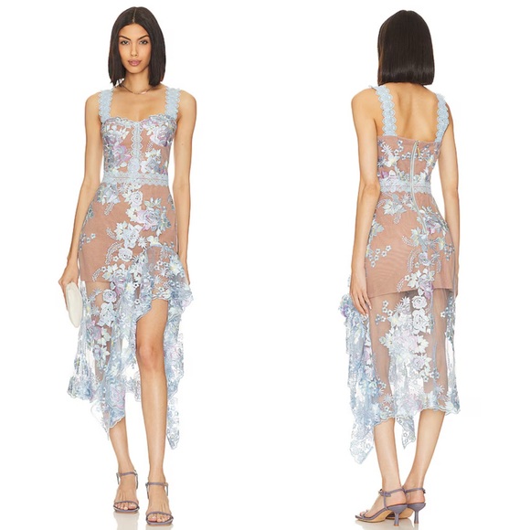 knitted long sleeve midi dress Ramy Brook Rachelle Midi Dress - Black/white